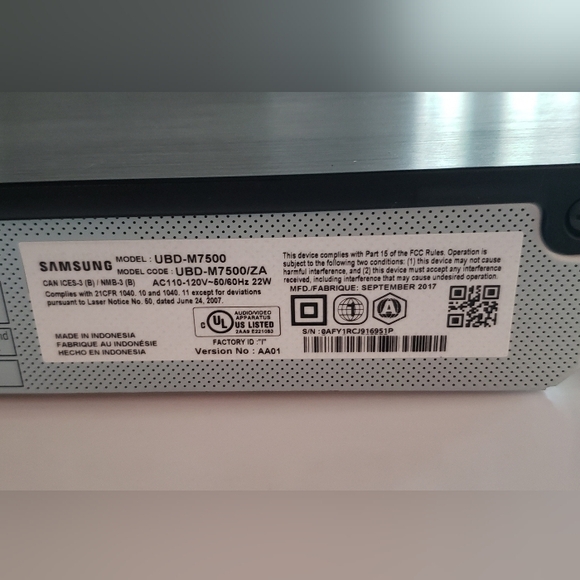 Samsung Ultra HD Blu-ray Player, m#M7500, not used - Picture 4 of 16